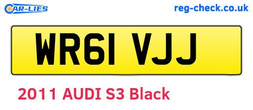 WR61VJJ are the vehicle registration plates.