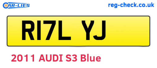 R17LYJ are the vehicle registration plates.