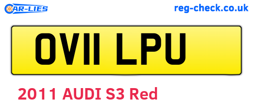 OV11LPU are the vehicle registration plates.