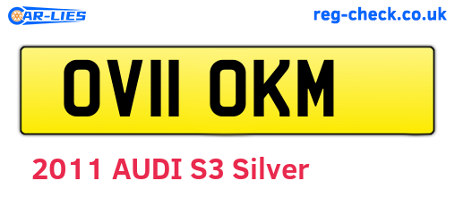 OV11OKM are the vehicle registration plates.