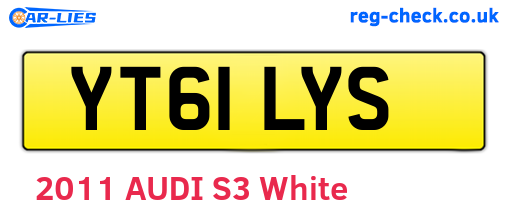 YT61LYS are the vehicle registration plates.