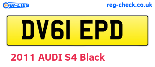 DV61EPD are the vehicle registration plates.