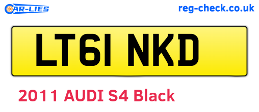 LT61NKD are the vehicle registration plates.