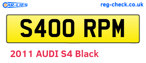 S400RPM are the vehicle registration plates.