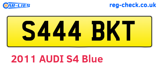 S444BKT are the vehicle registration plates.