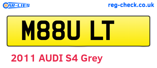 M88ULT are the vehicle registration plates.