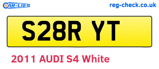 S28RYT are the vehicle registration plates.