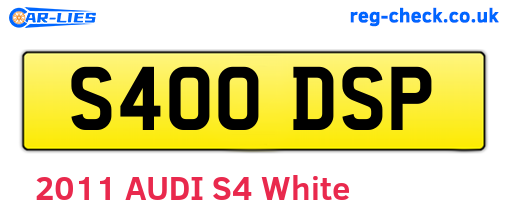 S400DSP are the vehicle registration plates.