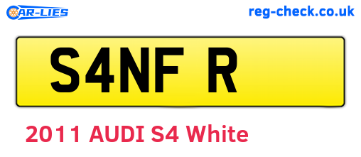S4NFR are the vehicle registration plates.