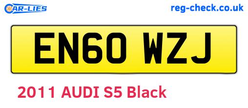 EN60WZJ are the vehicle registration plates.