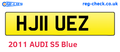 HJ11UEZ are the vehicle registration plates.