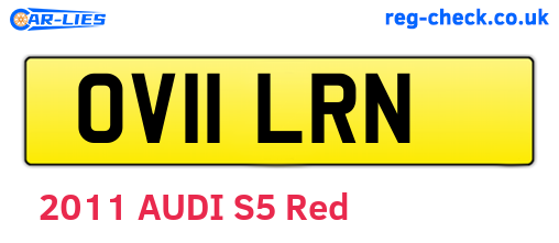 OV11LRN are the vehicle registration plates.