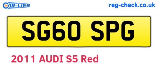 SG60SPG are the vehicle registration plates.