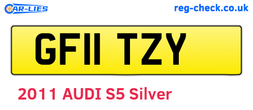 GF11TZY are the vehicle registration plates.