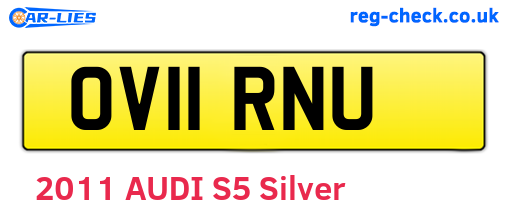 OV11RNU are the vehicle registration plates.