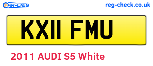 KX11FMU are the vehicle registration plates.