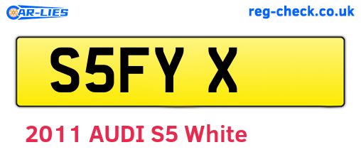 S5FYX are the vehicle registration plates.