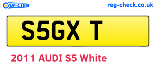 S5GXT are the vehicle registration plates.