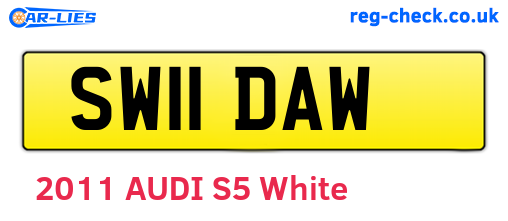 SW11DAW are the vehicle registration plates.