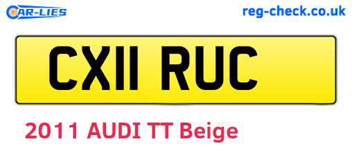 CX11RUC are the vehicle registration plates.
