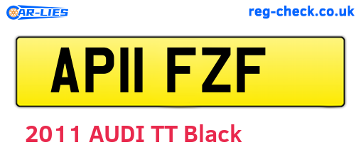 AP11FZF are the vehicle registration plates.