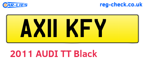 AX11KFY are the vehicle registration plates.