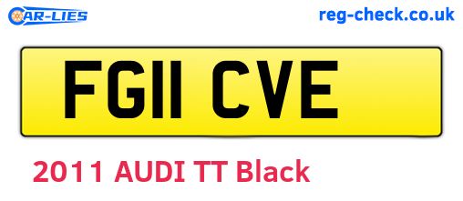 FG11CVE are the vehicle registration plates.
