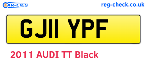 GJ11YPF are the vehicle registration plates.