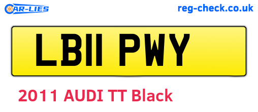 LB11PWY are the vehicle registration plates.