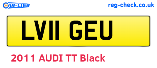 LV11GEU are the vehicle registration plates.