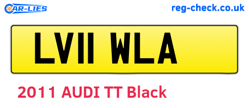 LV11WLA are the vehicle registration plates.