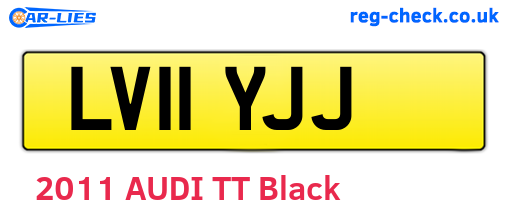 LV11YJJ are the vehicle registration plates.
