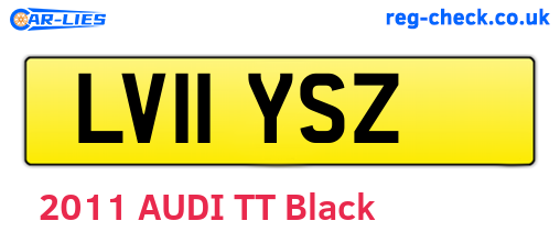 LV11YSZ are the vehicle registration plates.