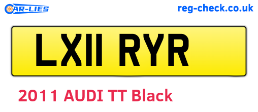 LX11RYR are the vehicle registration plates.