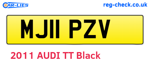 MJ11PZV are the vehicle registration plates.