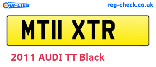 MT11XTR are the vehicle registration plates.