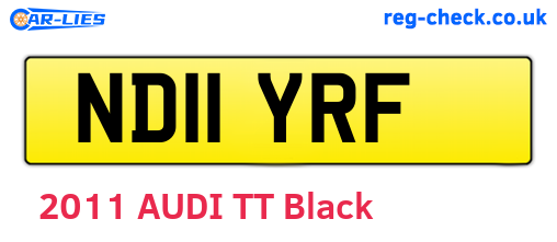 ND11YRF are the vehicle registration plates.
