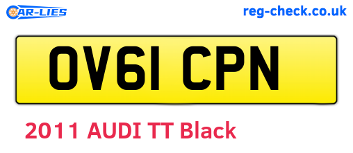 OV61CPN are the vehicle registration plates.