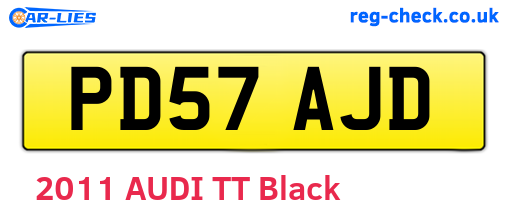 PD57AJD are the vehicle registration plates.