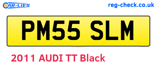 PM55SLM are the vehicle registration plates.