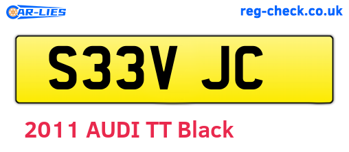 S33VJC are the vehicle registration plates.