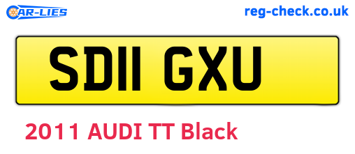 SD11GXU are the vehicle registration plates.