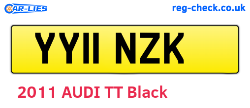 YY11NZK are the vehicle registration plates.