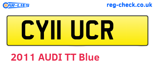 CY11UCR are the vehicle registration plates.