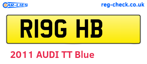 R19GHB are the vehicle registration plates.