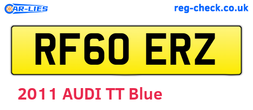 RF60ERZ are the vehicle registration plates.