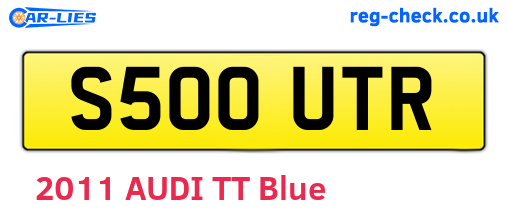 S500UTR are the vehicle registration plates.