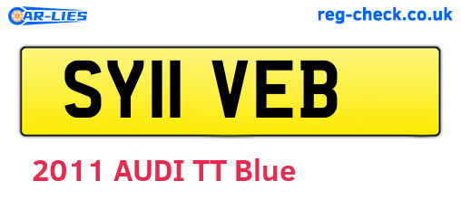 SY11VEB are the vehicle registration plates.