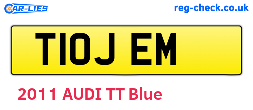T10JEM are the vehicle registration plates.