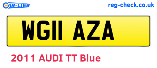 WG11AZA are the vehicle registration plates.